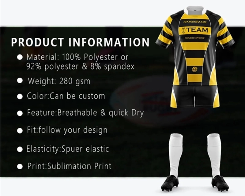 OEM DIY Custom Patterned Full Sublimated Rugby Uniforms