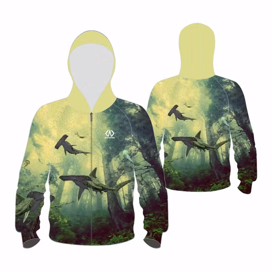 Custom UV Protection Sublimation Long Sleeve Sport Jersey Suit Fishing Jersey with Hood for Men Weomen