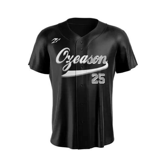 Jérsei de beisebol de sublimação de uniforme de beisebol listrado retrô personalizado personalizado