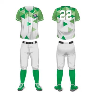 Uniforme de beisebol no atacado 100% poliéster, shorts e tops de softball